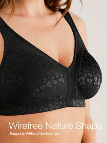 Wingslove Women's Wireless Minimizer Bra Plus Size Non-Padded Soft Full Figure Bra