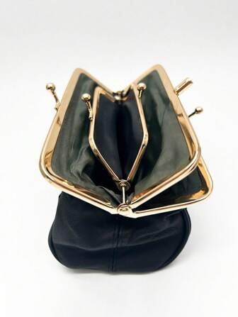 Äkta läderplånbok för kvinnor med metallhasp, korta nyckelringar, fårskinn, kort-ID-hållare, klämmväska, mors dag, present till mamma, lätt, mode, årsdag, födelsedagspresent, present, tjänstemän, för män, för kvinnor, affärsmässig, casual, för kvinnor, plånbok, miniplånbok, handväska, myntplånbok