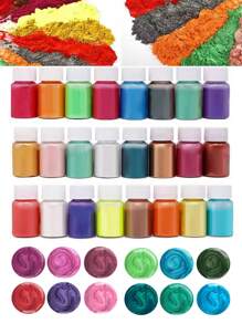 1pc Epoxy Resin Dye Mica Powder Powdered Pigments Set Resin Mica Pearlescent Resin Pearl Natural Micas Colorants Resin - Pearlescent Powder - View 2