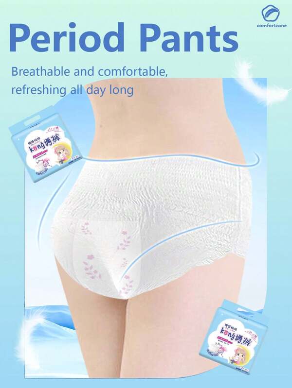 9 peças, pijamas menstruais à prova de vazamentos, altamente elásticos e respiráveis, ajuste suave de alta qualidade 360° evita vazamentos laterais, ultrafinos e macios, respiráveis e confortáveis, roupas íntimas menstruais femininas descartáveis