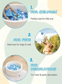 20pcs 2.16Inch /5.5cm Ball Pit Balls For Toddlers, Crush Proof Plastic Toy Balls For Ball Pit, Children's Pool Water Toys, Multi-Color Ocean Balls For Play Tent ,Christmas Party Decoration Gifts