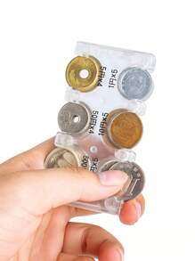 1pc Mobile Coin Box, Coin Clip, Change Holder, Multi-Functional Change Sorting Wallet, Can Be Used For Coin Parking, Can Be Taken Out With One Hand, Coin Wallet Coin Sorting Box, Money Clip (No Coins) - Multicolor - View 5