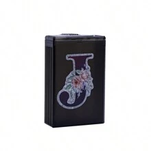 1pc 26-Letter Pattern Fashionable Cigarette Case, Large Capacity 20 Cigarettes, Portable Unisex Flip Top Slide Cover Cigarette Box,Hair Accessories ,Smoking Accessories - Multicolor - View 8