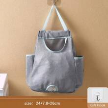 Garbage Bag Storage Box For Plastic Bag Wall Hanging Bag Washable Mesh Storage Bags Plastic Bag Holder Dispenser Kitchen Tools - Black - View 1