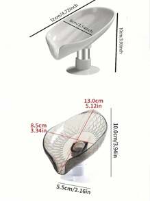 2 pièces Porte-savon en forme de feuille, support de savon de drainage, accessoires de salle de bain, plateau de savon à ventouse, boîte à savon étanche à la salle de bain, porte-savon, accessoires de salle de bain (la couleur du produit peut varier en raison de l'éclairage et du lot de production), décoration de salle de bain maison, retour à l'école d'été