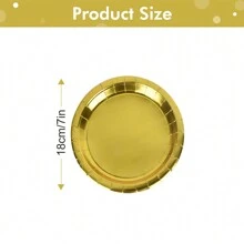 7" 9" Paper Plates Gold,Gold Round Paper Plates, Gold Paper Plates Napkins Cups, For Party, Dinner, Holiday, Picnic,Birthday Party, Dinner Table, Wedding