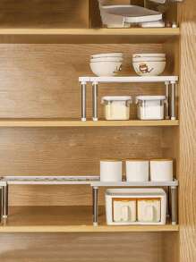 Estantería organizadora extensible de cocina, estante multifuncional debajo del fregadero para platos, botellas, organizador de gabinete
