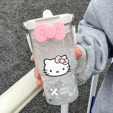 Sanrio 1 pièce Bouteille d'eau grand volume avec paille Sanrio hello kitty - , étanche pour les sports de plein air et la remise en forme, 20,29/30,43 oz