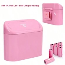 1 件带盖汽车垃圾桶，侧门悬挂式垃圾桶，通用型，带垃圾袋 - 均碼 - 查看 5