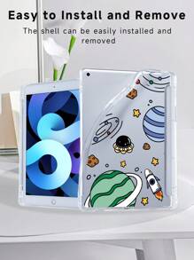 Universe 保护壳兼容 iPad 7/8/9 10.2 英寸，带内置铅笔槽，兼容三星 Galaxy Tab A8 10.5 英寸 2022、S6 Lite 10.4 英寸，外壳轻薄柔软，TPU 防刮背面，防震抗冲击凸起边缘 - 彩色 - 查看 5