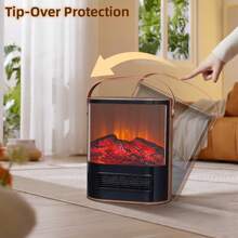 Electric Fireplace Heater For Indoor Use, 1500W Space Heater Fireplace W/ Remote