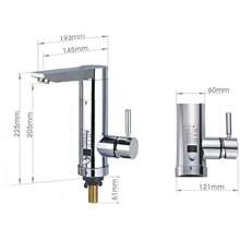 Electric Hot Water Taps 180°Swl Cold And Hot Water Taps With Lcd Temperature Display Adjustable Power Electric Instant Heater Sink Taps For Batoom Wasoom - ChromePlated1 - View 9