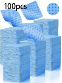 1000/600/300/100片装无绒指甲清洁湿巾，卸甲棉片，睫毛嫁接清洁湿巾，柔软无纺布丙酮卸甲棉片，用于指甲准备和凝胶指甲油卸除，无绒指甲胶水清洁湿巾，睫毛嫁接清洁湿巾 - 淺藍色 - 查看 11