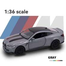 Makeda Simulation 1:36 Alloy BMW M4 CSL Sports Car Model Children's Toy Car Accessories Can Open The Doors, Collect Gifts, Birthday Gifts