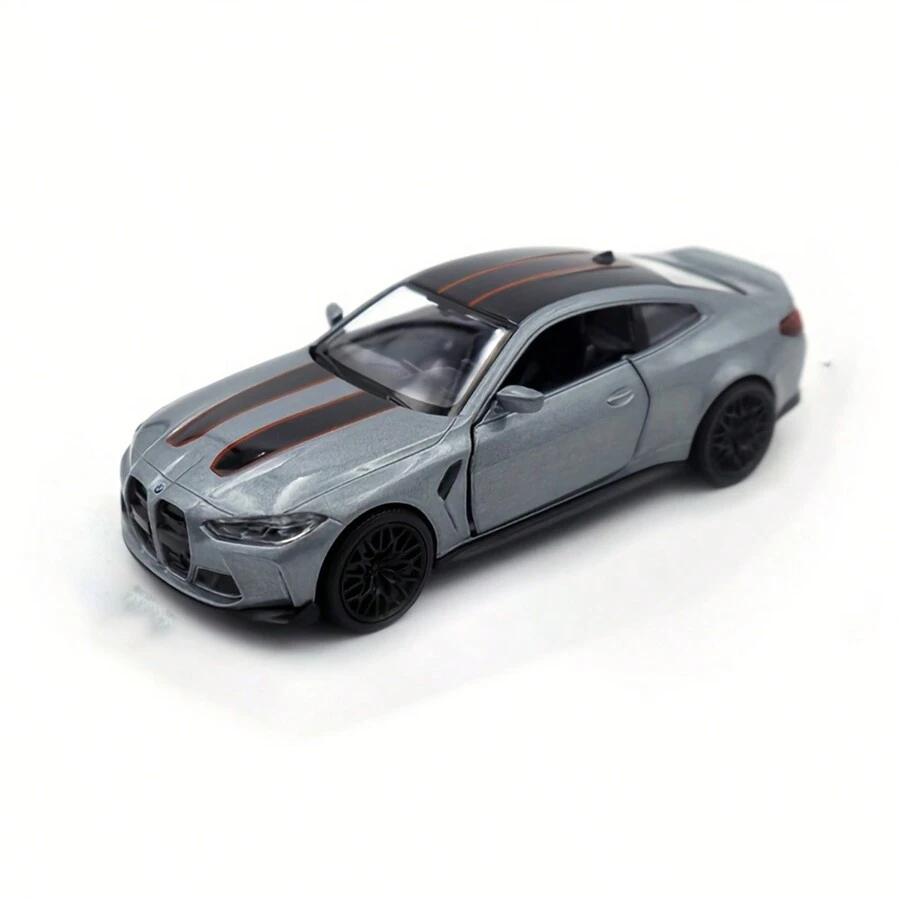 Makeda Simulation 1:36 Alloy BMW M4 CSL Sports Car Model Children's Toy Car Accessories Can Open The Doors, Collect Gifts, Birthday Gifts