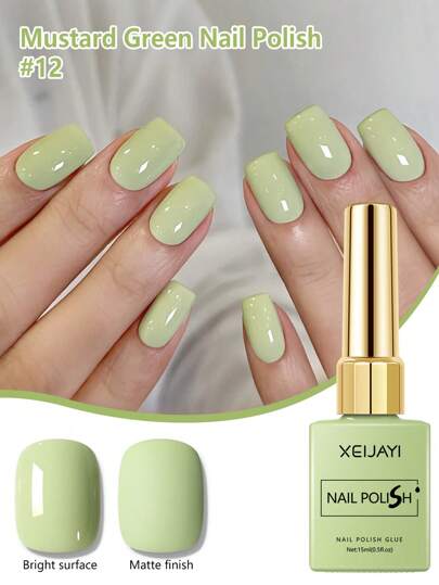 XEIJAYI 1 件 15 毫升圣诞指甲凝胶指甲油半永久性清漆指甲胶可去除 UV LED 指甲油美甲用品美甲设计 DIY 装饰适用于家庭沙龙女士礼物