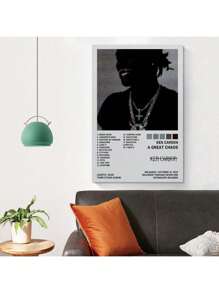 A Great Chaos Music Album Cover Posters For Room Aesthetic Canvas Wall Art For Teens Room Decor - 1 Piece Of Wood Framed Oil Painting (3) Thickness 2.25 Cm/0.9 Inch, Home Gift Decoration, Room Decoration Aesthetic, Wall Decoration Art, Perfect Gift, Autumn And Winter Wall Decoration, Living Room Decoration, Bedroom Decoration, Kitchen Decoration, Entry Decoration, Bathroom Decoration, Direct Wall Painting, High Quality Wall Painting Poster - trắng - Xem 3
