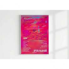 一张音乐专辑《Game Over》的海报，采用帆布印刷工艺，展现了流行嘻哈歌手心理剧演唱会中的单曲，可作为房间装饰的墙面艺术品。（无框） - 彩色 - 查看 12