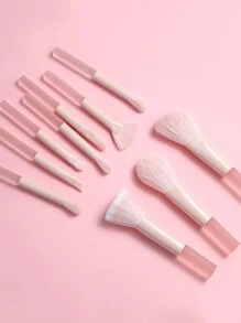 10支装化妆刷套装，包含全套化妆工具，易于上手，包括粉底刷、腮红刷、眼影刷、眉刷、修容刷、唇刷、鼻刷、眼影刷等，是打造精致妆容的理想之选。套装包含化妆刷、腮红刷、眼影刷、眉刷、唇部轮廓刷、鼻部阴影刷等，是打造完美妆容的理想之选。套装包含化妆刷、腮红刷、眼影刷、眉刷、眉刷套装、化妆套装、化妆礼品套装、套装、赠品、专业化妆刷、全套化妆工具。 - 粉色 - 查看 5
