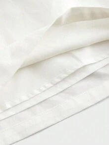 Floreya 女士亚麻 A 字裙，夏季高端休闲优雅白色百搭裙子配腰带