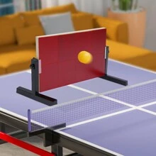 "Ping Pong Rebound Board - Ping Pong Training Partner, Bounce Back Board For Solo Practice And Training" - Red - View 2