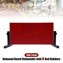 "Ping Pong Rebound Board - Ping Pong Training Partner, Bounce Back Board For Solo Practice And Training" - Red - View 1