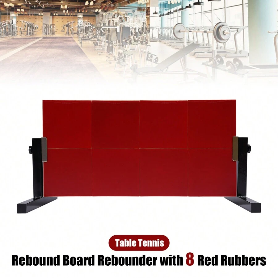 "Ping Pong Rebound Board - Ping Pong Training Partner, Bounce Back Board For Solo Practice And Training" - Red - View 1