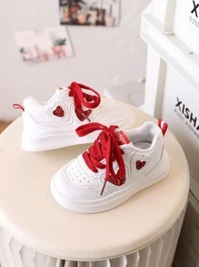 Girls' Flat Sneakers, Soft Bottom Anti-Slip Kids Shoes, Black & Pink Toddler Girl Shoes