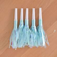 6pcs/Pack Pink Tassel Whistle Horn For Adult Party, Birthday Party, Cheerleading,Wedding Whistles, Small Gift,Christmas,Valentine's Day, Birthday, Party Horn A Variety Of Color Whistles Creative Small Gifts