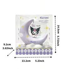 Miniso 三丽鸥库洛米新月甜梦LED发光摆件，柔和夜光，优质树脂和ABS材质，是卧室夜灯、床头装饰和送礼的理想之选，情人节礼物佳选（1个） - 紫色 - 查看 9