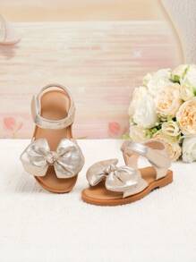 Girls Pearl Accent Summer Sandals, Toddler/Children - Gold - View 5