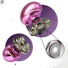 Electric Razor For Women Pink Ultimate Shaver Butterfly Kiss Pro Bikini Trimmer Face Hair Remover Gift For Her - Pink-1Count(Packof1) - View 5