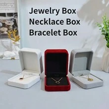1 pièce Boîte cadeau pour pendentif en suède élégante - boîte d'emballage de bijoux et stylée pour des occasions spéciales