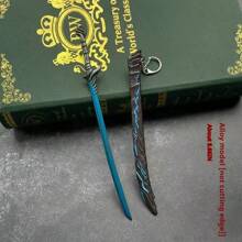 1pc Ancient Weapon Gaming Weapon Model Tang Dynasty Broadsword, Beginner Level Metal Weapon Model, Alloy Decoration, Birthday/Christmas Gift