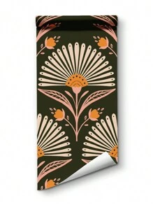 Blooming Fan Shaped Floral Wallpaper Self Adhesive Wallpaper Peel And Stick Wallpaper Black Background Wallpaper Removable Wallpaper Living Room Bedroom Wall Furniture Renovation Decorative Sticker 1 Roll 17.7" X 78.7"/118.1" Gifts Birthday Graduation Room Decor Home Decor Wall Decor Bathroom Decor Bedroom Decor Room Decoration Stuff Living Room Decor House Decor Home Decor Living Room Wall Paper Stickers Wall Stickers Wall Sticker - Multicolor - View 11