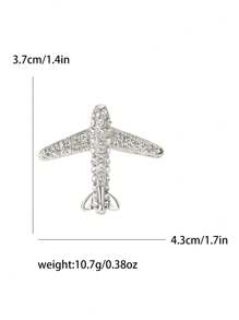 Strass Flugzeug Broschen für Frauen, unisex Email Flugzeug Anstecknadeln, Büro Party Freunde Geschenke Accessoires