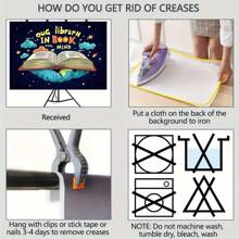 Multi Functional Polyester Book Themed Photography Background - Perfect For World Day, Decoration, And Photo Booths - Multicolor - View 10