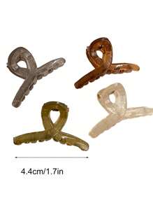 4pcs/Set Women's Mixed Color Cute Mini Hair Claw Clips, Suitable For Daily Dressing Up Casual,Hair Accessories,Hair Jaw Clip,Hair Clutch