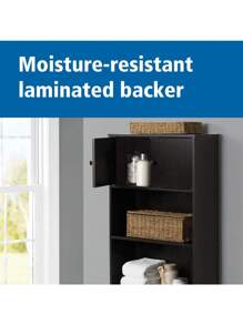 Mainstays Over-The-Toilet Bathroom Space Saver Storage Cabinet, 3 Shelves, White