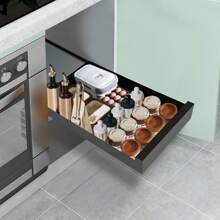 YIYIBYUS Kitchen Pull Out Cabinet Organizer Heavy Duty Retractable Pantry Shelves Sliding Drawer Storage Rack