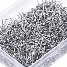 Set de 300 alfileres de costura de acero inoxidable de 35 mm con cabezas de satén fina para sastrería y manualidades de joyería