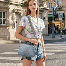Women's Small Crossbody Bags - Vegan Leather Butterfly Shoulder Handbags With Wide Strap, Lightweight And Stylish Purses For Everyday Use - Màu xanh lam - Xem 6