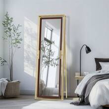 Rustic Gold Frame Full Length Mirror Floor Mirror Full Body Standing Mirror 63in Gifts
