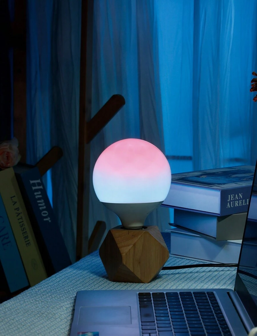 Aigostar Bombilla LED Inteligente E27 G120 Bluetooth Mesh Compatible con Alexa, 18W Bombilla Inteligente RGBW Gradiente, Regulable 16 Millones de Colores, Incluye Control Remoto - 16 millones de colores y 6500K - Ver 1