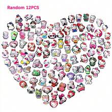 Sanrio Set casuale di 12/30 pezzi di ciondoli decorativi per scarpe, decorazioni in PVC per scarpe e borse da spiaggia, accessori per scarpe, idea regalo per compleanni, Natale, San Valentino, feste di Ognissanti