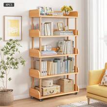 "4PCS Threaded Stem Casters 2 Inch M10 Chair Caster Load Bearing With Brake, Coffee Table Small Wheels, PU Polyurethane Swivel Casters For Cabinets" - Black - View 5