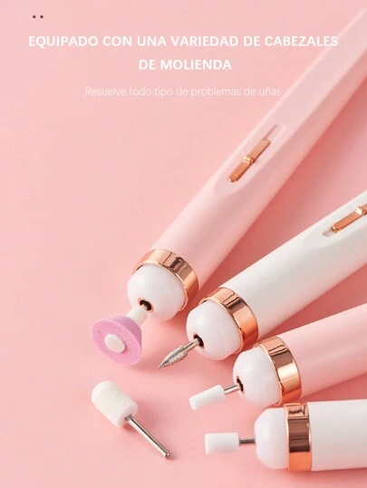 1 pedazo de taladro de uñas eléctrico portátil, juego de limas de uñas eléctricas para esmalte de uñas acrílico y gel, herramientas de pulido y estilismo para uñas y pedicuras para mujeres o niñas para uso diario, para manicura DIY