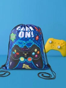 1 pieza/3 piezas/6 piezas Mochila con cordón con tema de máquinas recreativas, bolsa de regalo, bolsillo de boca (27 * 34 cm) Mochila pequeña Bolsa de embalaje de regalo de fiesta de cumpleaños, Mochila perfecta para exteriores, Mejor regalo para carnaval, Mochila de camping al aire libre, Bolsa de regalo de fiesta de cumpleaños de máquinas recreativas