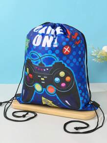 1 pieza/3 piezas/6 piezas Mochila con cordón con tema de máquinas recreativas, bolsa de regalo, bolsillo de boca (27 * 34 cm) Mochila pequeña Bolsa de embalaje de regalo de fiesta de cumpleaños, Mochila perfecta para exteriores, Mejor regalo para carnaval, Mochila de camping al aire libre, Bolsa de regalo de fiesta de cumpleaños de máquinas recreativas