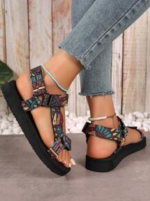 2025 Summer Sandals, Women Beach Sports Sandals, Flat, New Bohemian Style - Sunflower - View 6